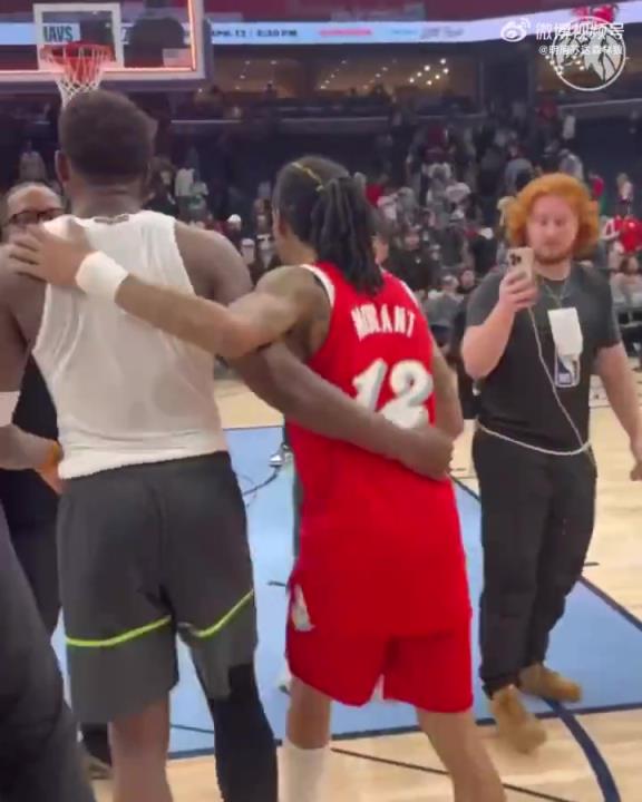 狼王&槍王惺惺相惜！華子賽后與莫蘭特相互致意！